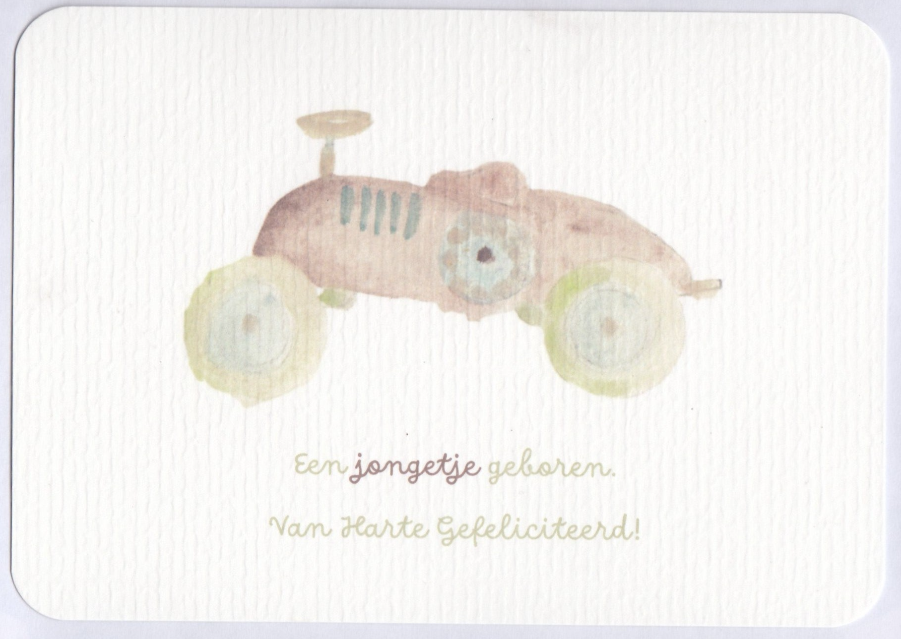 Kaart - 10 x 15 cm - Geboorte Zoon