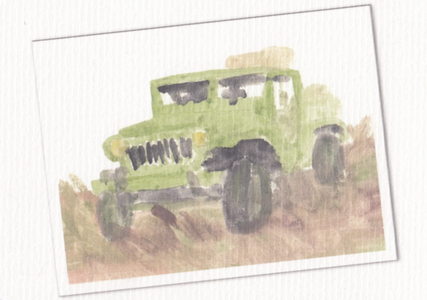 Kaart Jeep 10 x 15 cm
