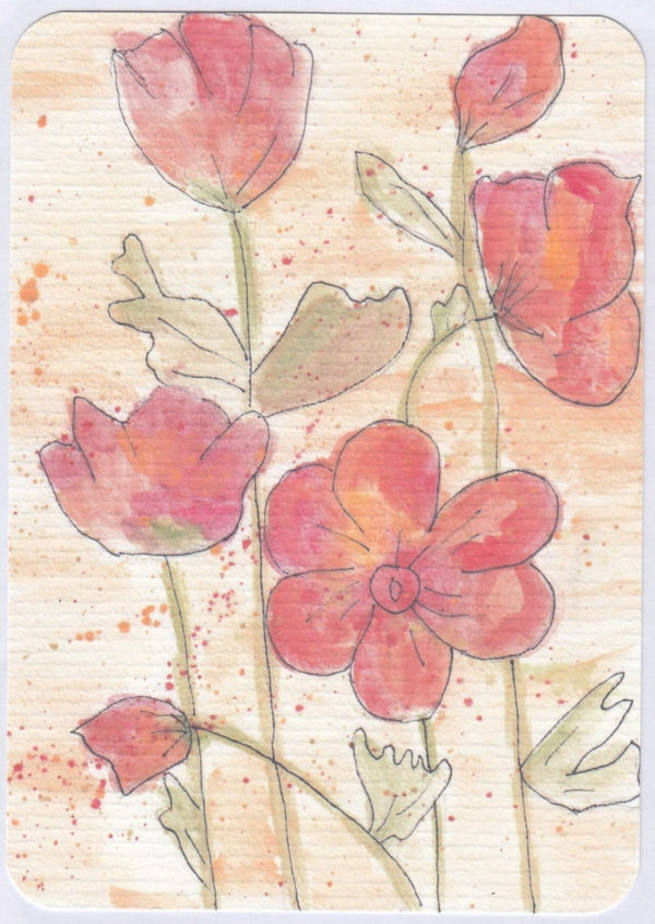 Rode rozen - 10 x 15 cm - Blanco
