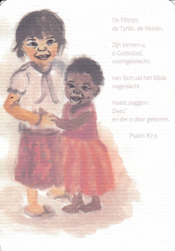 Kaart kinderen - Psalm 87:3 - 10 x 15 cm