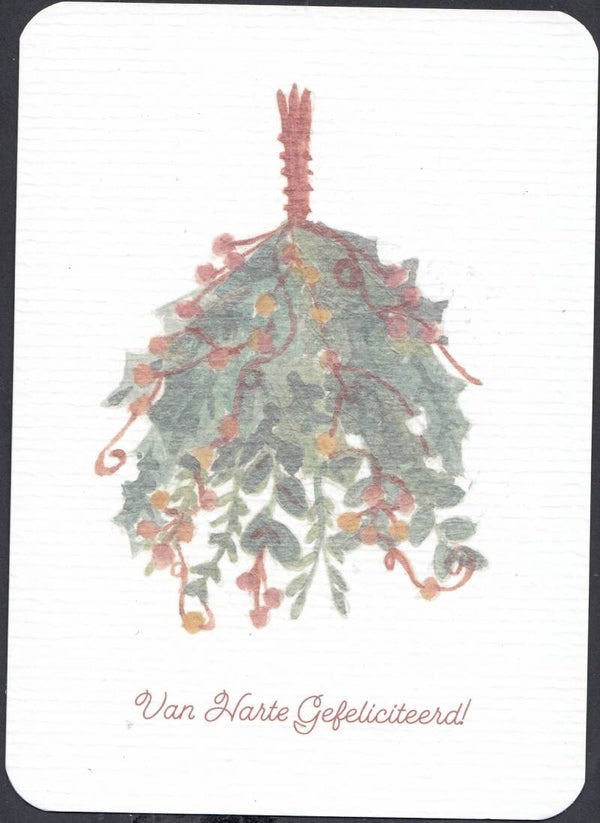 Kaart bloementoef - 10 x 15 cm - Van Harte Gefeliciteerd!