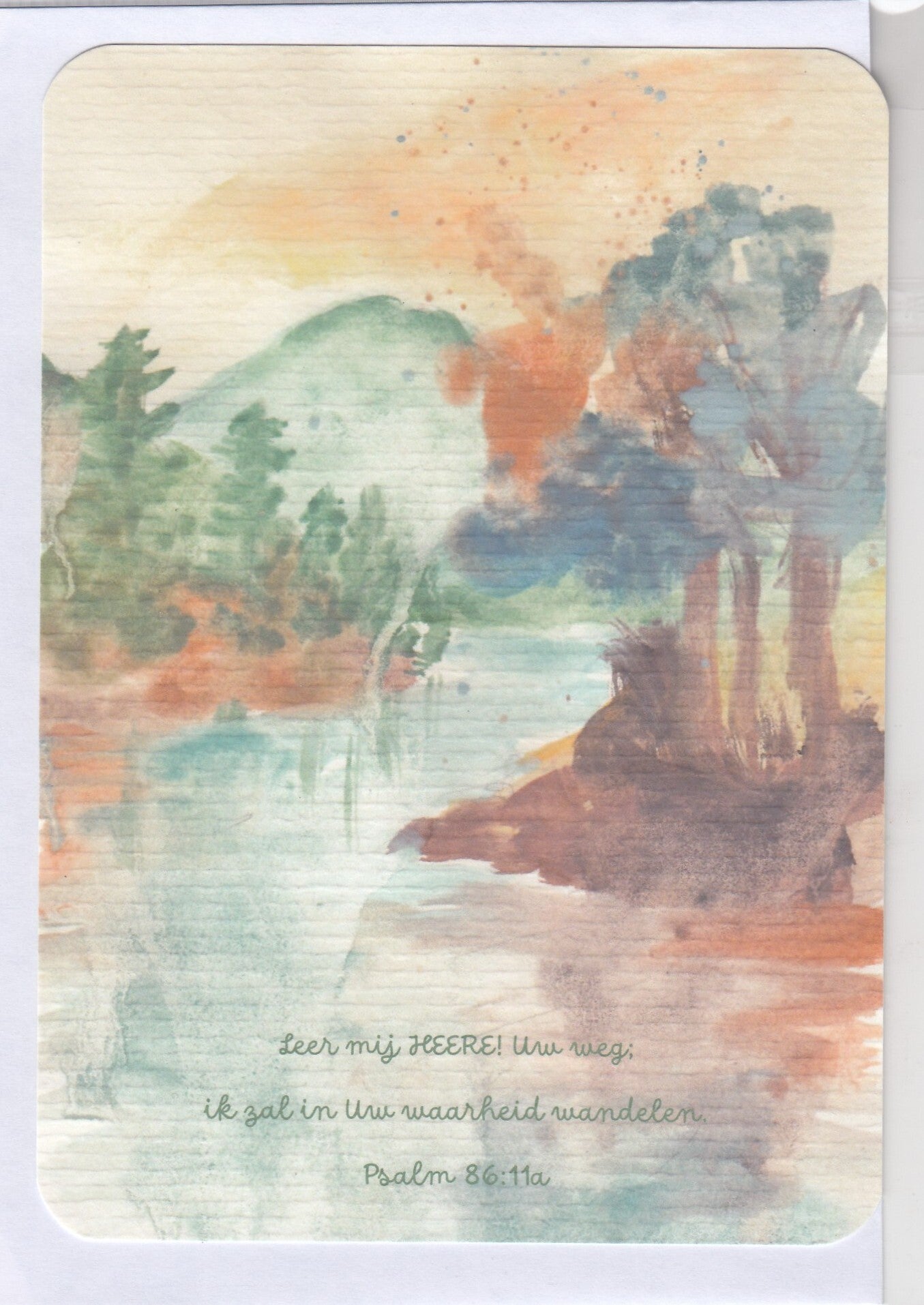 Bijbelse kaart - 10 x 15 cm - psalm 86:2