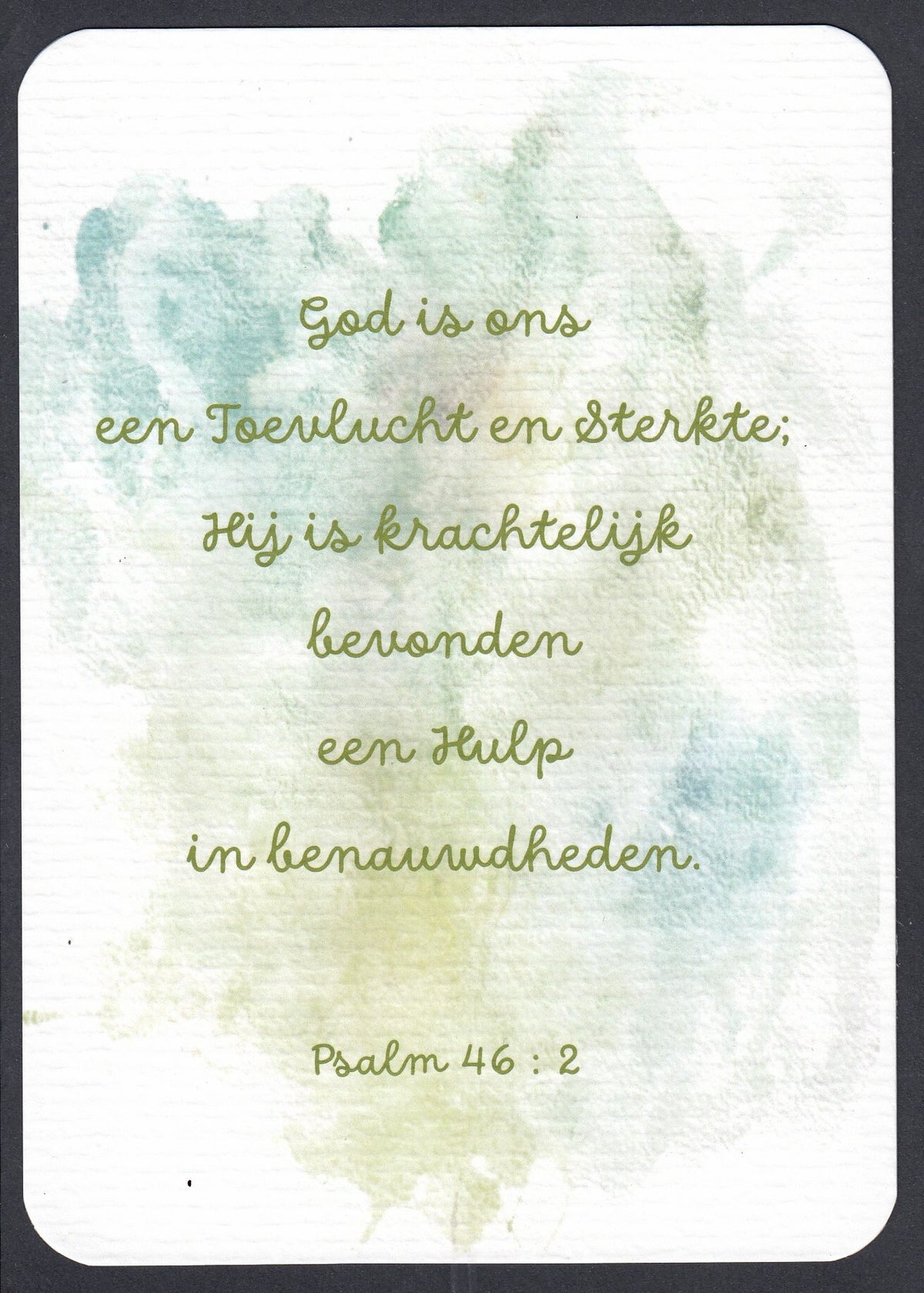 Psalm 46:2 - 10 x 15 cm - Bijbelse kaart | Zus & Broer
