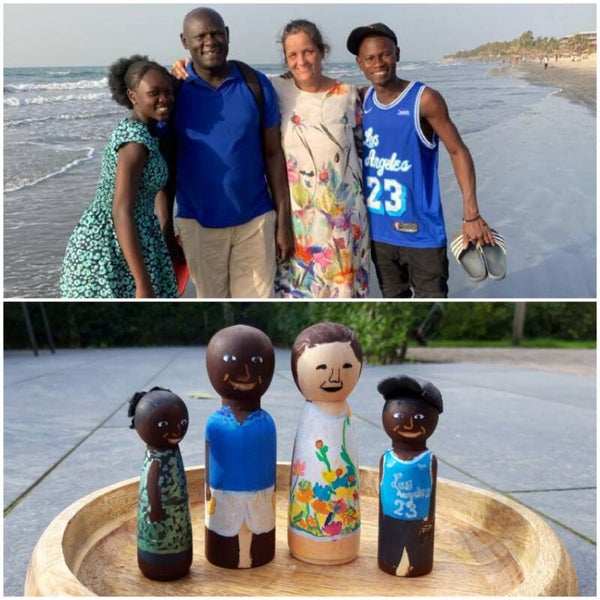 Familie met Peg Dolls