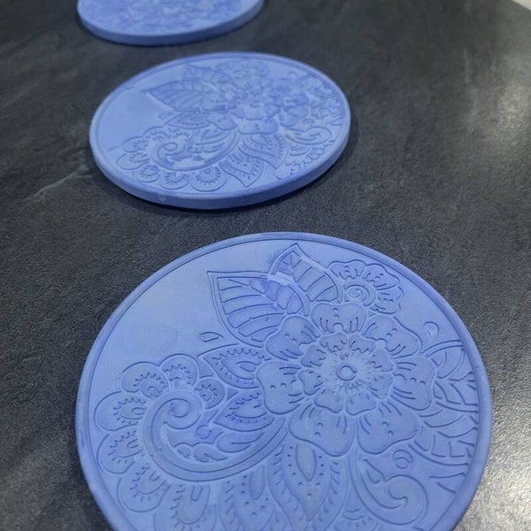 Dessous de verre ronds fleurs