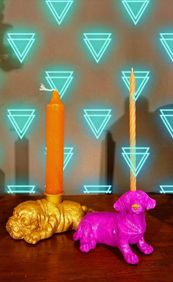 Kandelaar mopshond en teckel