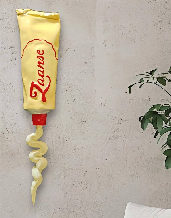 Wanddecoratie zaanse mayonaise tube klodder