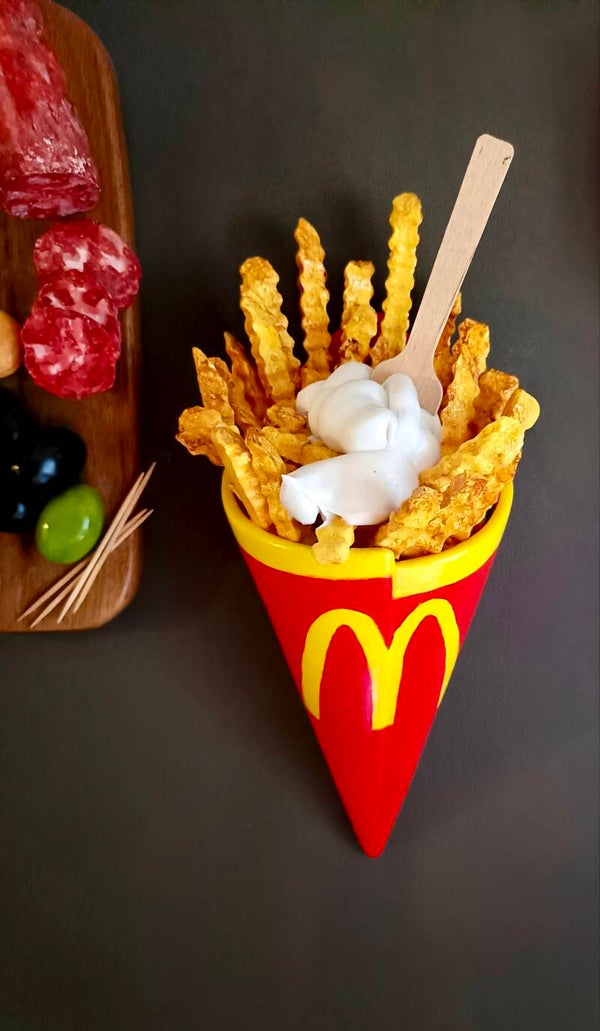 Puntzak kreukel friet/patat met mayonaise