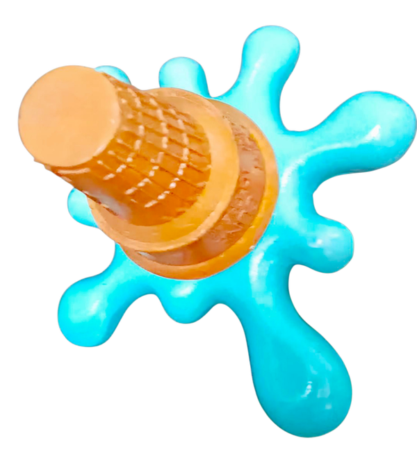 Wand Art gesmolten ijshoorntje blauw