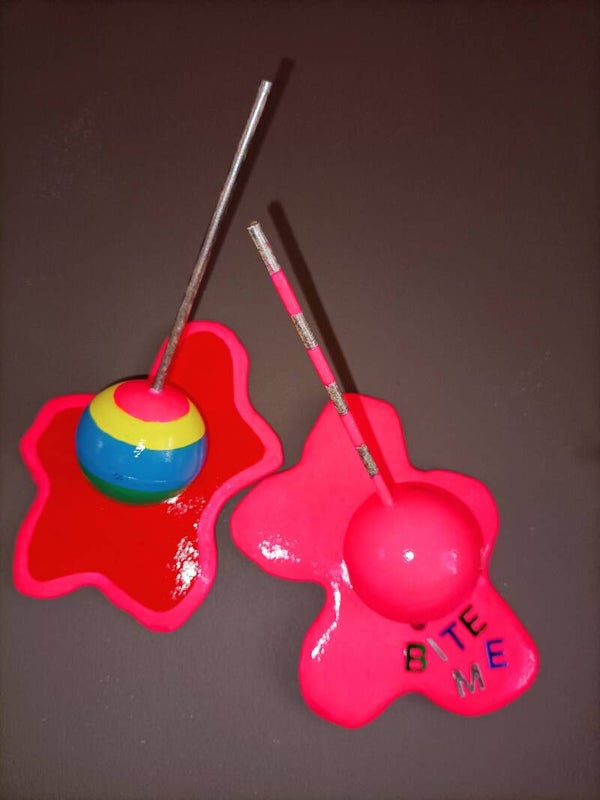 Setje handgemaakte 3D lollypops
