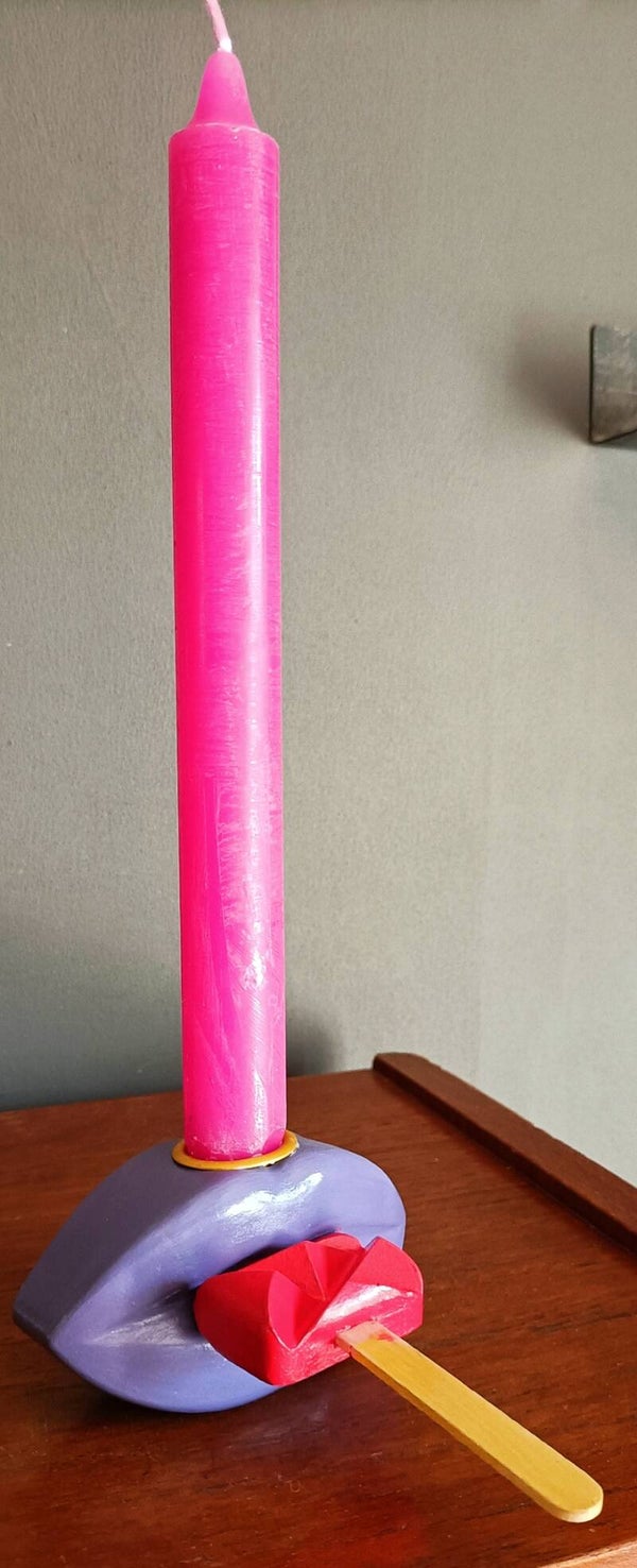 waterijsmond kandelaar