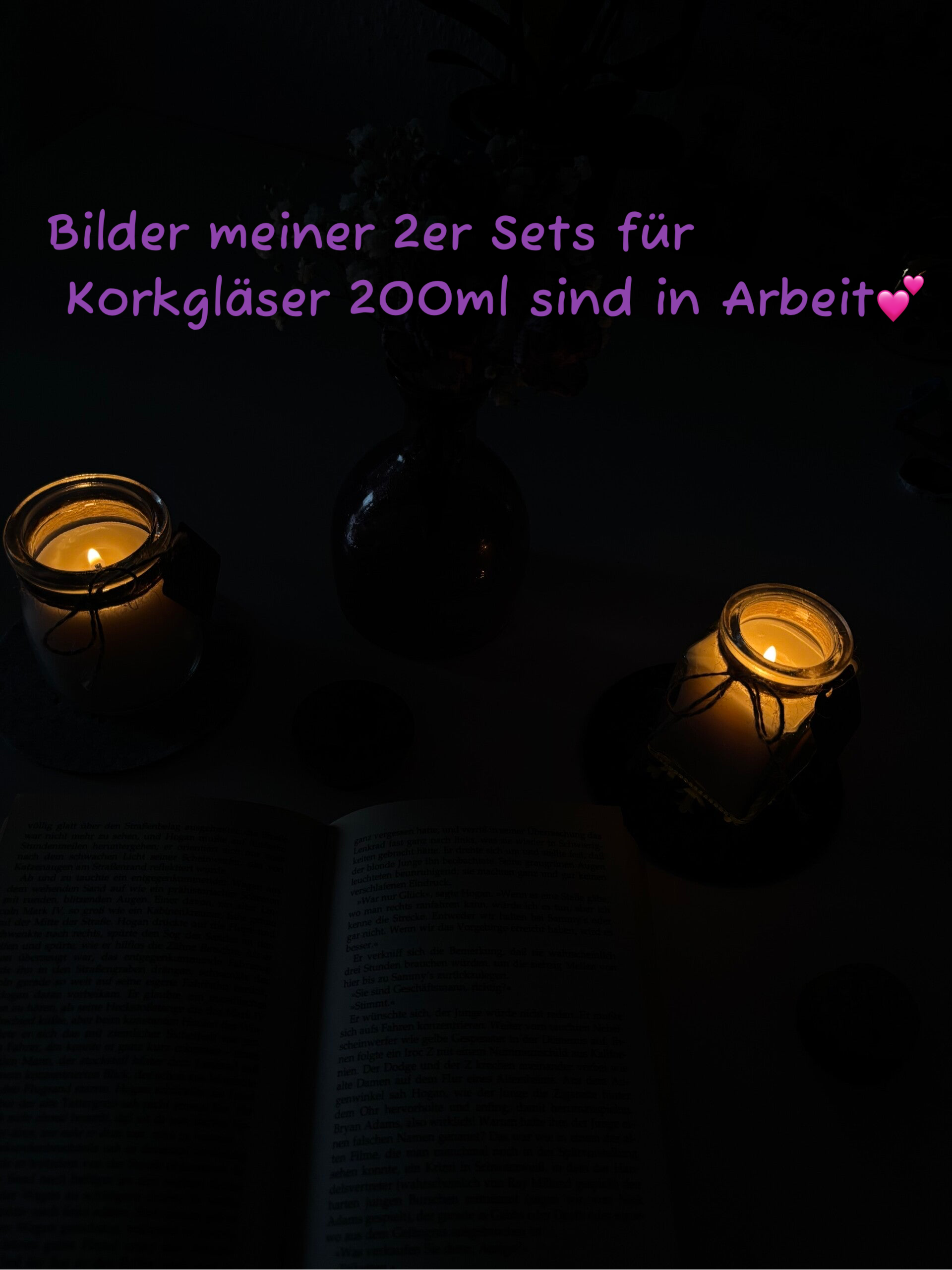 Korkglas Kerzen Set – 200 ml (2er Set)