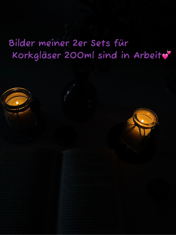 Korkglas Kerzen Set – 200 ml (2er Set)