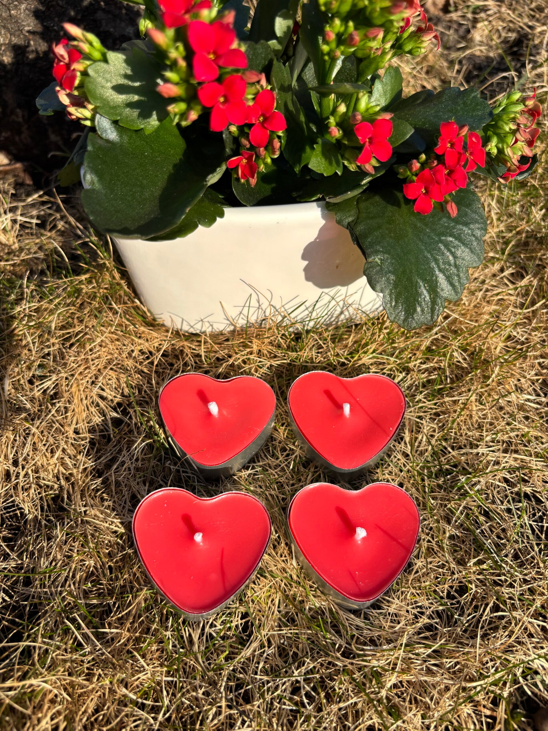 Handgefertigtes Teelicht Set Herz – 4er / 6er