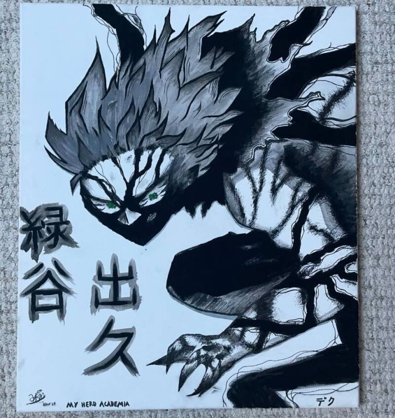 MHA Art on Canvas Izuku Midorya