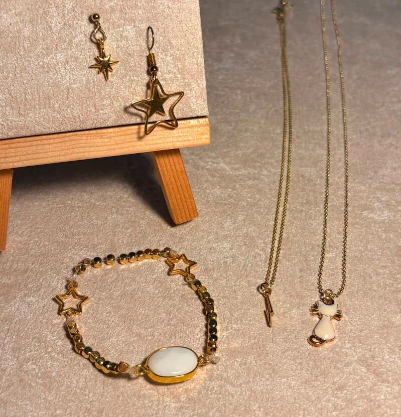 Gold/weiss Schmuck