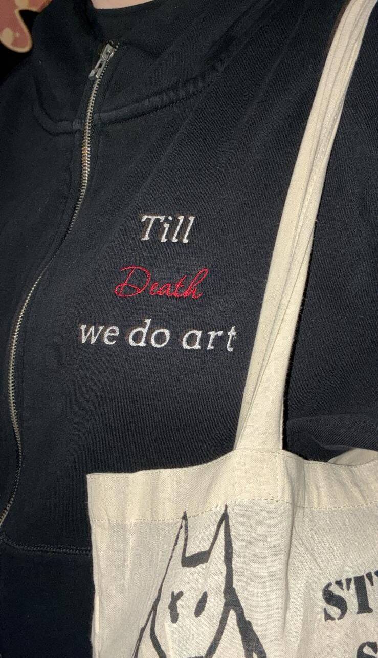 "till Death we do art" Stickung