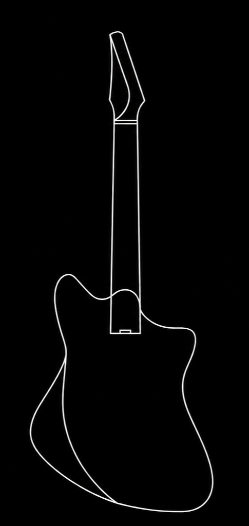 Aether offset-style custom electric guitar