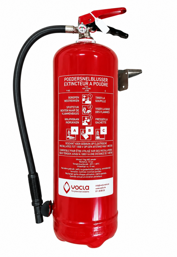 Poedersnelblusser 9KG PD ABC
