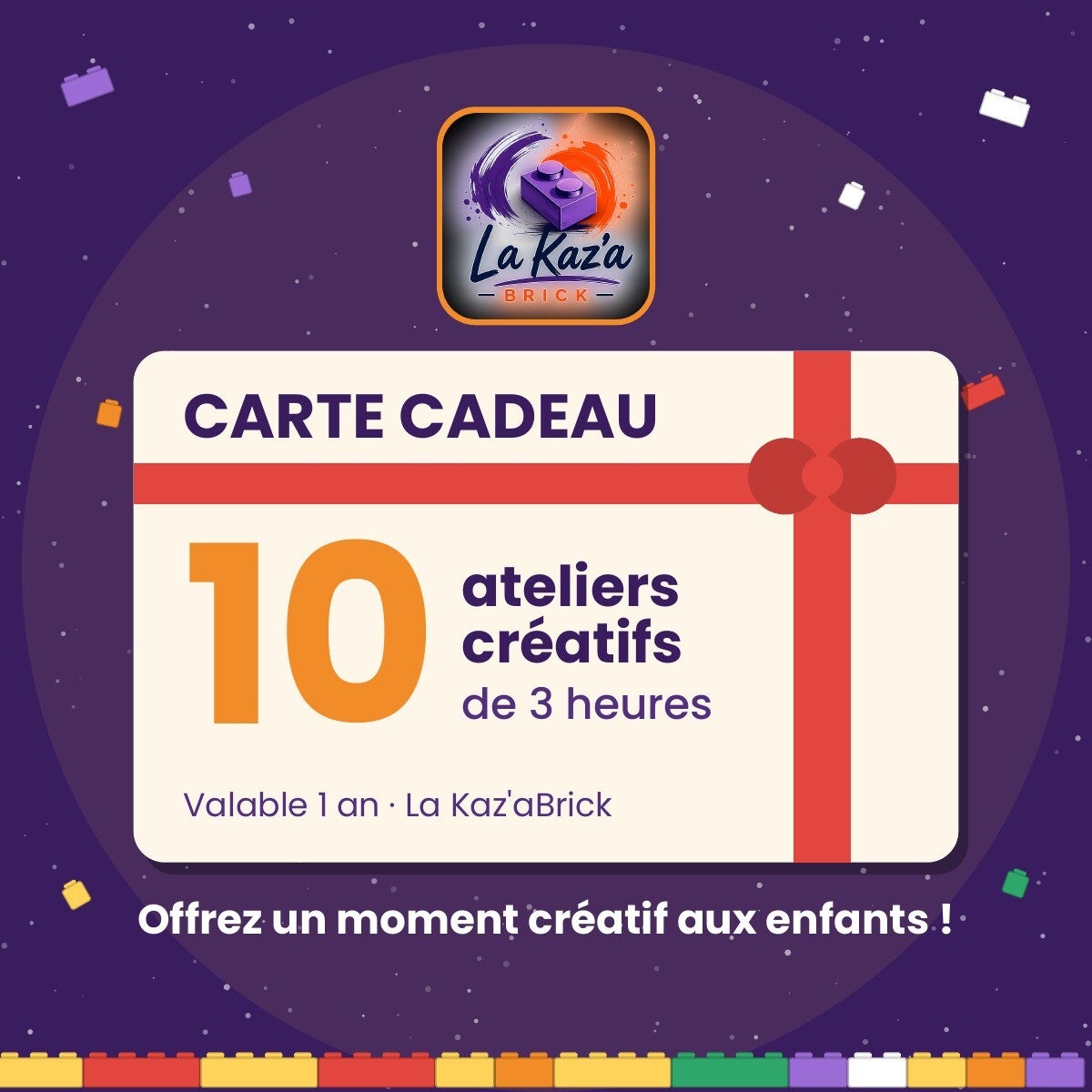 Carte cadeau – 10 ateliers créatifs de 3 h