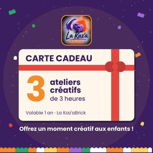 Carte cadeau – 3 ateliers créatifs de 3 h