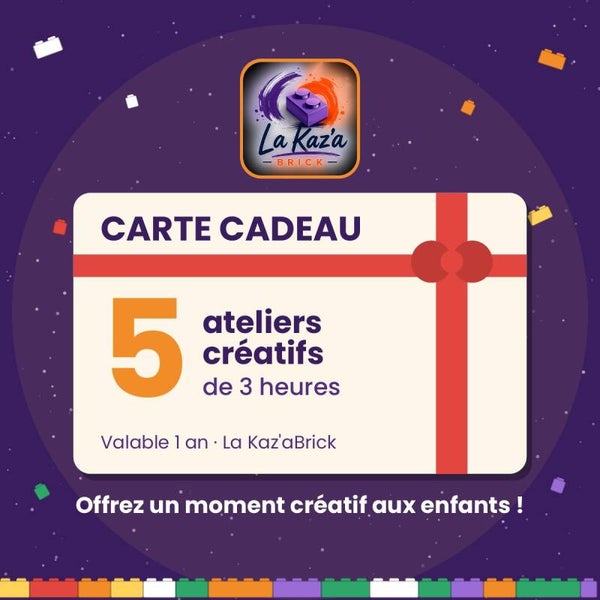 Carte cadeau – 5 ateliers créatifs de 3 h