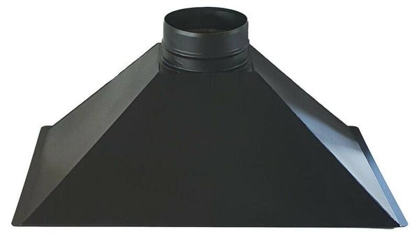 HÔTTE BARBECUE AVALOIR POUR CHEMINEE FOYER EN ACIER NOIR L 125xP 63xH 40 sortie fumée 250