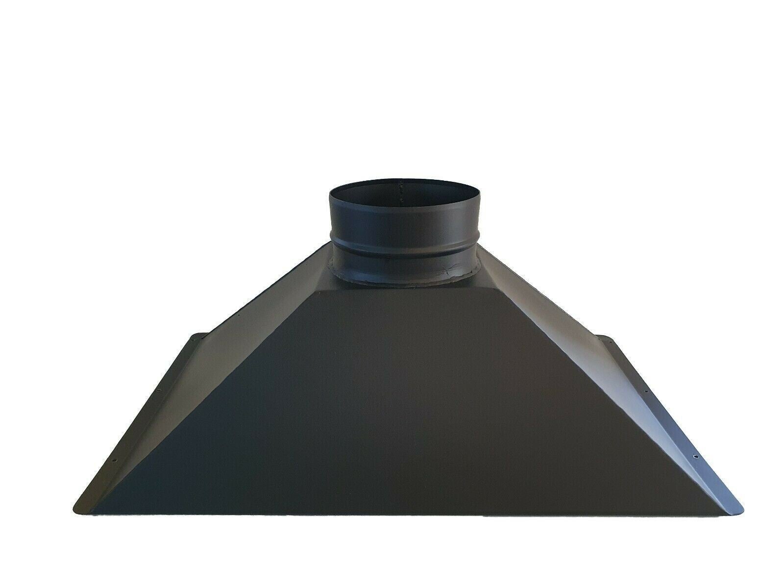 HÔTTE BARBECUE AVALOIR POUR CHEMINEE FOYER EN ACIER NOIR L 112 x P 67 x H 35 sortie fumée 250