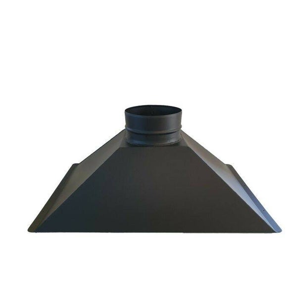 HÔTTE BARBECUE AVALOIR POUR CHEMINEE FOYER EN ACIER NOIR L 100xP 65xH 32 sortie fumée 250