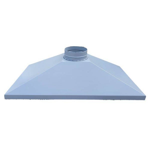 HÔTTE BARBECUE AVALOIR POUR CHEMINEE FOYER EN ACIER NOIR L 150 XP 80 XH 35 CM SORTIE FUMÉES 25 CM