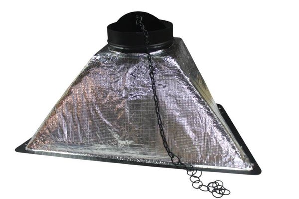 HOTTE DE CHEMINÉE À BOIS ISOLÉE TRADITIONNELLE L 105 X P 55 X H 40 SORTIE FUMÉE DIAM. 25 CM