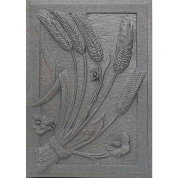 PLAQUE DE CHEMINÉE EN FONTE À DÉCOR SPIGA CM. 50 × 70 H TH. 1 CM SD