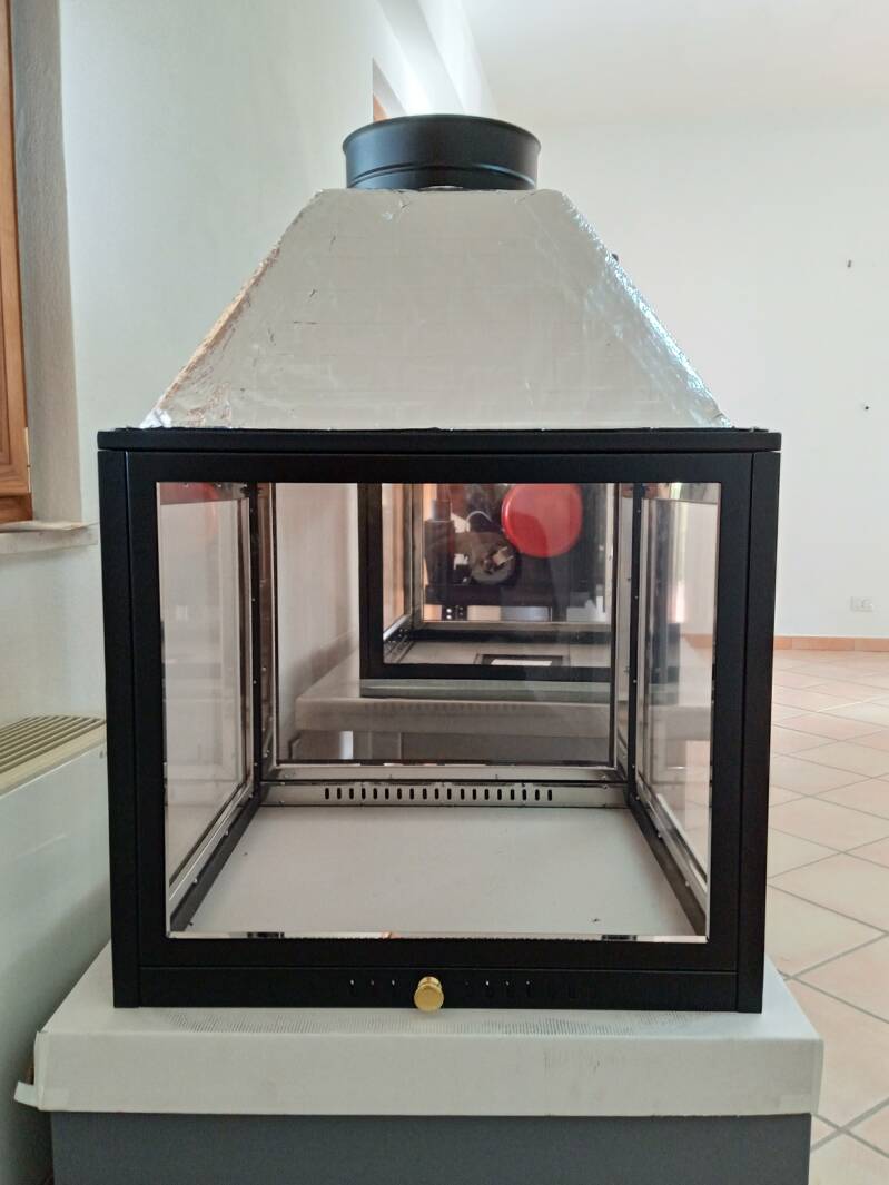 PORTES DE CHEMINÉE À QUATRE CÔTÉS AVEC HOTTE POUR CRÉER UNE CHEMINÉE 80 x 80