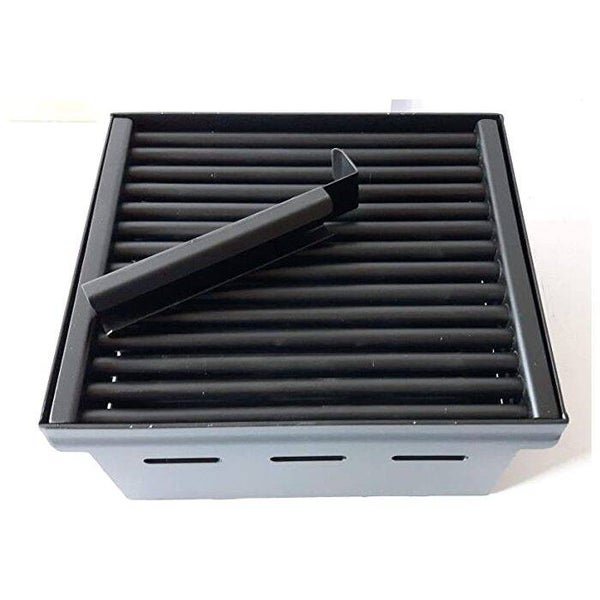GRILLE FEU + TIROIR RÉCUPÉRATEUR DE CENDRES POUR CONSTRUCTION DE CHEMINÉE BARBECUE (31,4 x 19 cm)