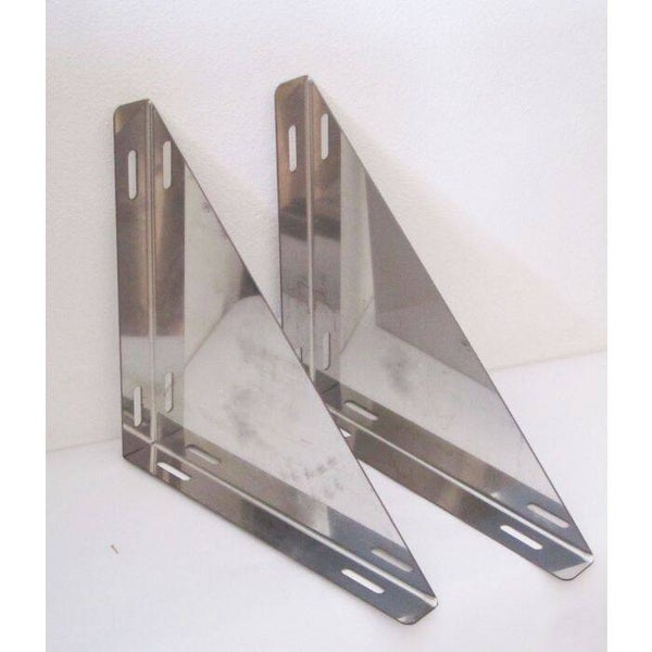 PAIRE D'ANGLES D'APPUI EN INOX POUR PLAQUE INTERMÉDIAIRE