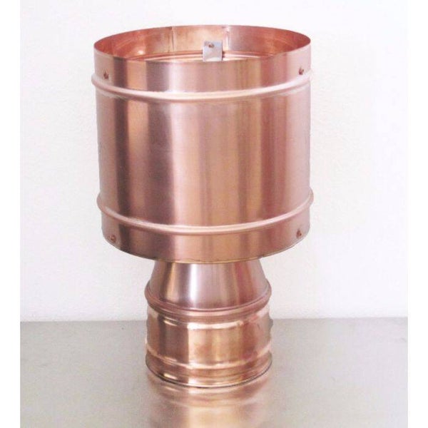 POT DE CHEMINÉE EXTÉRIEUR EN FÛT DE CUIVRE À DOUBLE PAROI