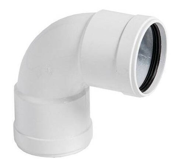 COUDE 90° EN ALUMINIUM ÉMAILLÉ BLANC POUR CONDUIT D'AIR