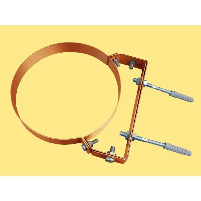 SUPPORT MURAL, COLLIER EN CUIVRE RÉGLABLE POUR CONDUIT DE CHEMINÉE