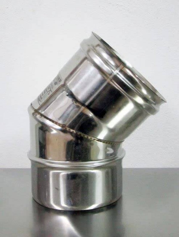 COUDE INOX SIMPLE PAROI 45°