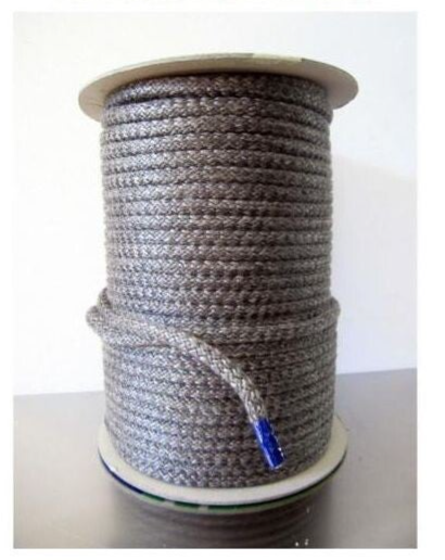 JOINT THERMIQUE ROND, CORDE POUR VITRES, POÊLES, CHEMINÉES, 550°C NOIR - 3 MÈTRES LINÉAIRES