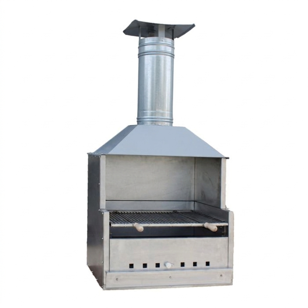 BARBECUE À CHARBON AVEC HOTTE L 77 XP 57,5 LAM ALUMINISÉE