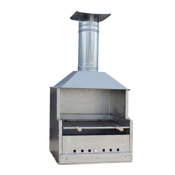 BARBECUE À CHARBON AVEC HOTTE L 77 XP 57,5 LAM ALUMINISÉE