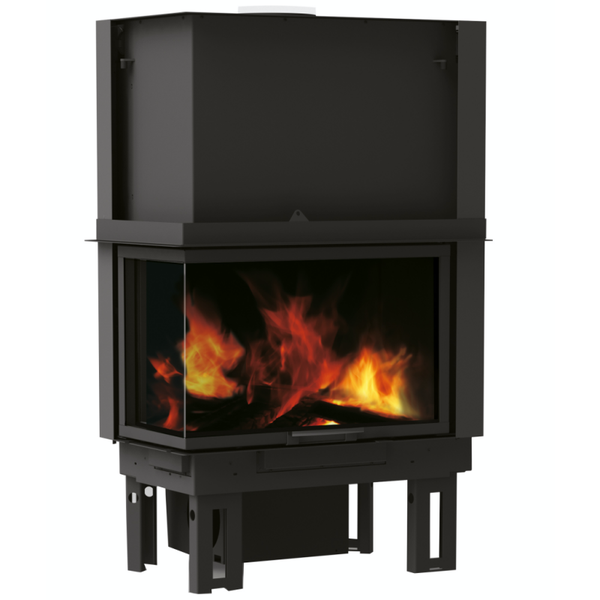 CHEMINÉE À BOIS VENTILÉE EN FORME DE L MOD. FIREK 2 - TEKNO 2 PAR EDILKAMIN