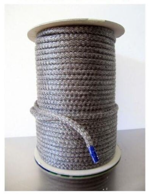 JOINT THERMIQUE ROND, CORDE POUR VITRES, POÊLES, CHEMINÉES, 550°C NOIR - 3 MÈTRES LINÉAIRES