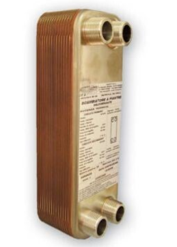 ECHANGEUR DE CHALEUR 30 PLAQUES BRASÉES PACETTI MOD BV30 SORTIES 1"