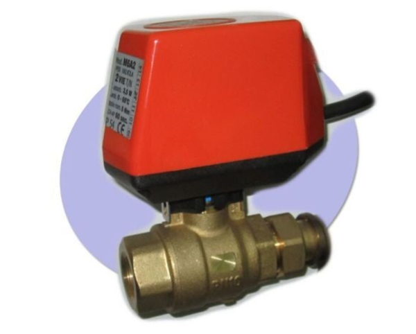 VANNE À BOISSEAU SPHÉRIQUE MOTORISÉE 2 VOIES PASSAGE TOTAL 3/4"