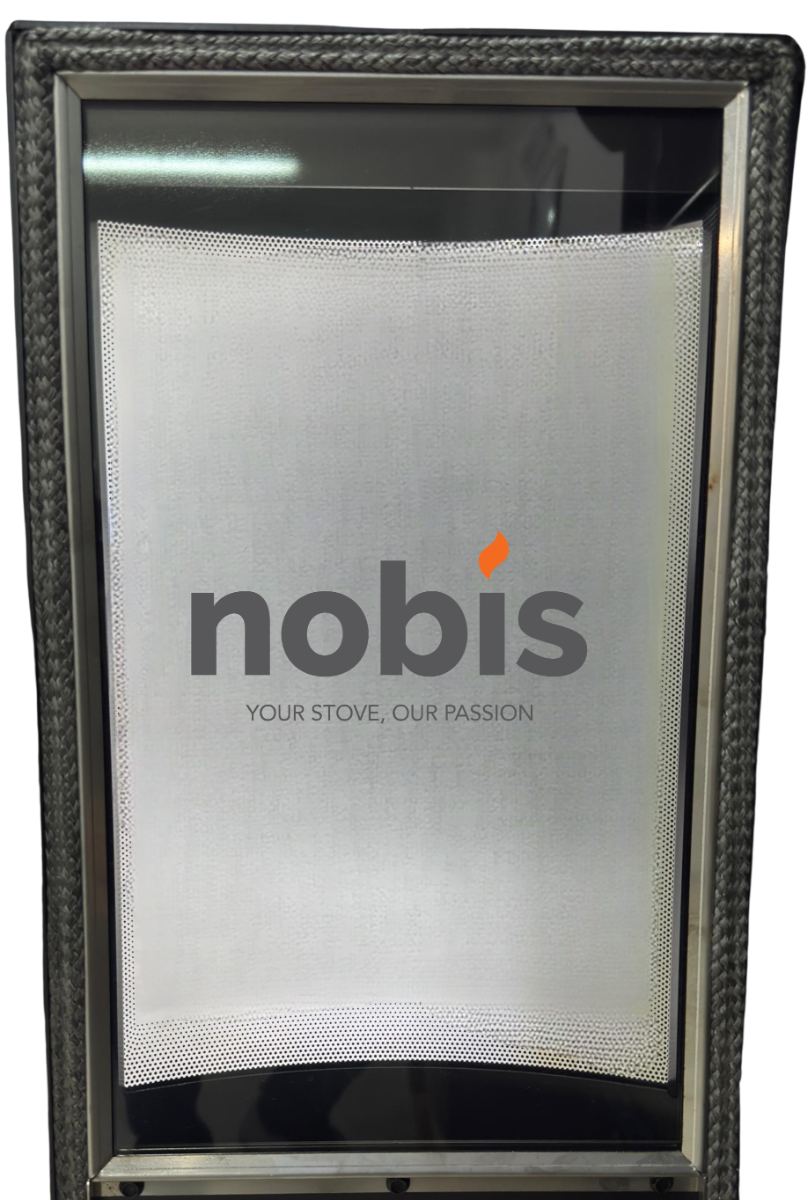 Vitre de porte Nobis d'origine pour poêle A8 Rond - A10 Light - A8 Quadra