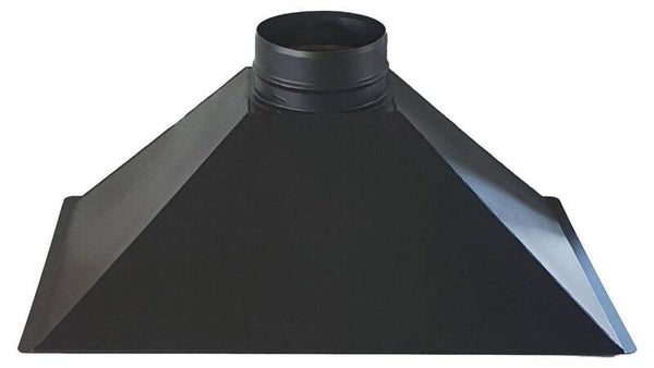 HÔTTE BARBECUE AVALOIR POUR CHEMINEE FOYER EN ACIER NOIR L 71xP 38xH 30 sortie fumée 250