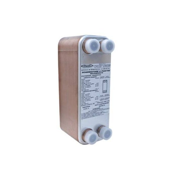 ECHANGEUR DE CHALEUR 40 PLAQUES BRASÉES PACETTI MOD BV26 SORTIES 1"