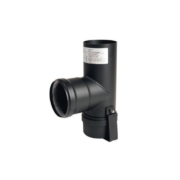 RACCORD T 90° MÂLE/FEMELLE AVEC BOUCHON DE VIDANGE DES CONDENSATS NOIR